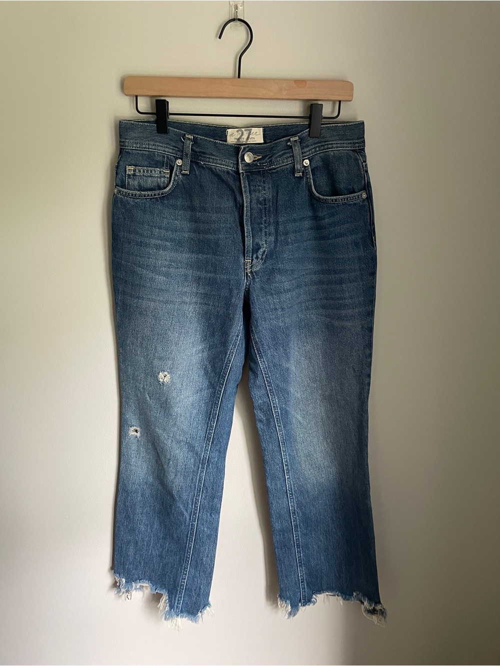 FREE PEOPLE We The Free Maggie Mid Rise Straight Leg Denim Jeans Women’s 27